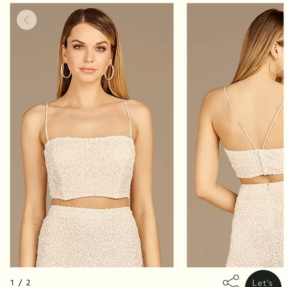 Wedding/Bride-Lara Harper Two Piece Beaded Bridal Set NWT